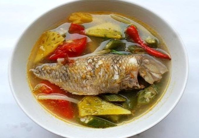 Thành phẩm món cá mó nấu canh chua