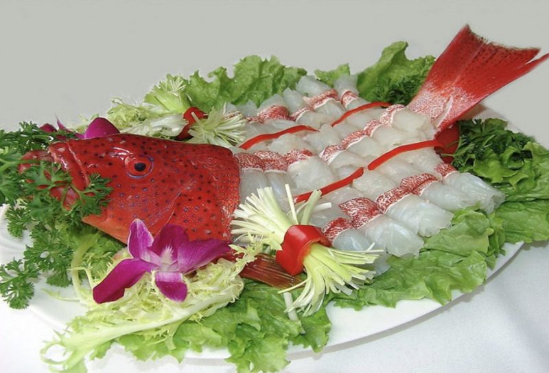 Sashimi cá mú tươi ngon, bổ dưỡng