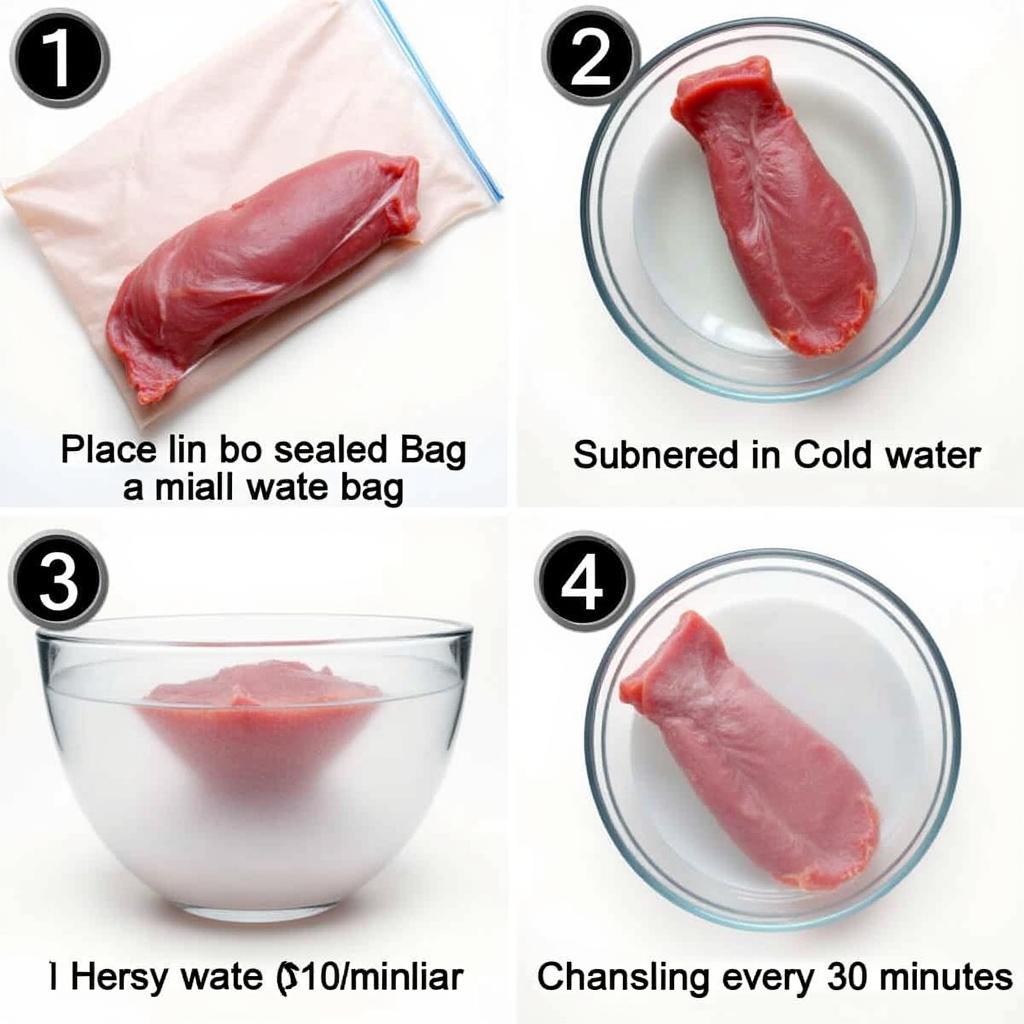 Các bước rã đông thịt bằng nước lạnh nhanh chóng và an toàn tại nhà