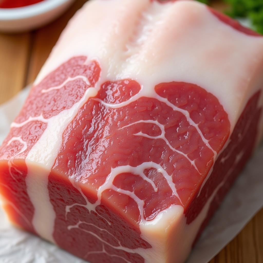 Cách chọn thịt ba chỉ kho ngũ vị hương tươi ngon, có vân nạc mỡ đều