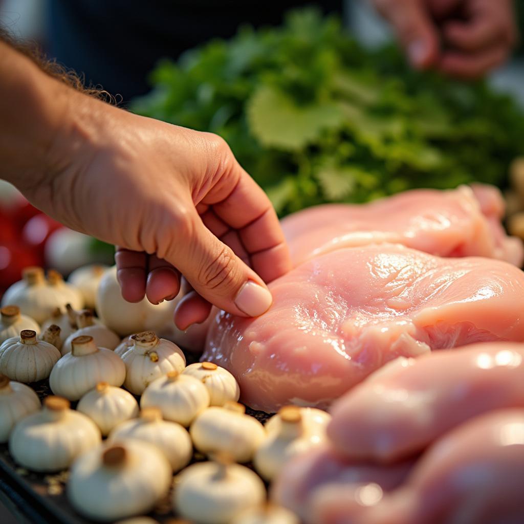 Cách chọn thịt gà và nấm đùi gà tươi ngon cho món xào