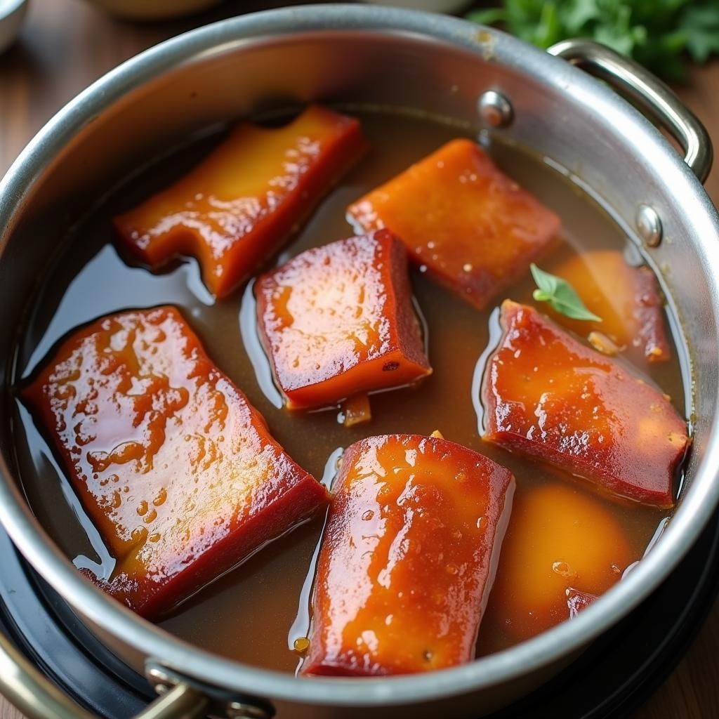 Hướng dẫn nấu thịt kho tàu bằng nước dừa tươi, bí quyết cho món ăn ngọt thanh tự nhiên