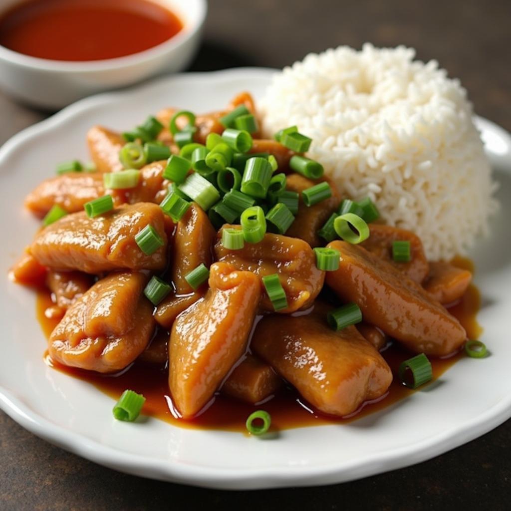 Thịt rang riềng vàng giòn ăn kèm cơm nóng, món ăn gia đình ấm cúng