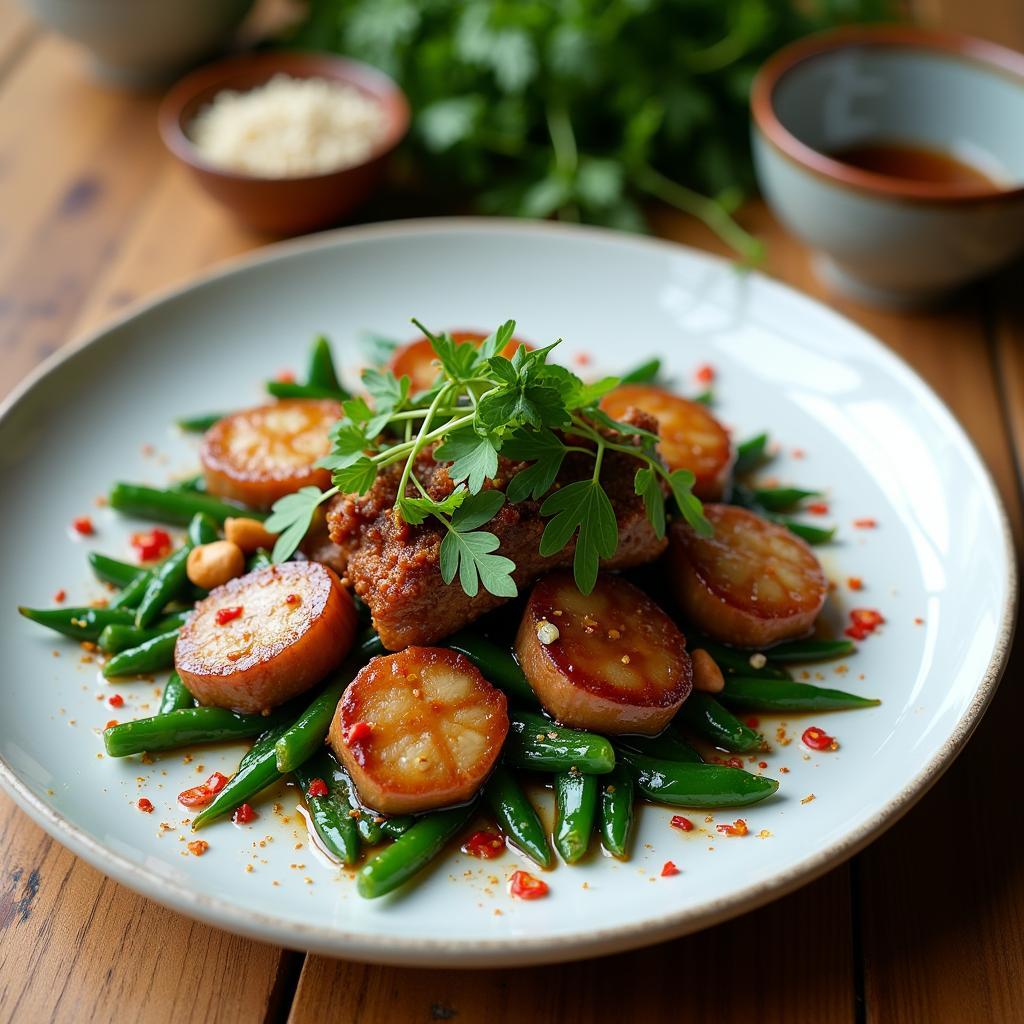 Thịt trâu xào dưa giòn sần sật thơm ngon hấp dẫn khó cưỡng